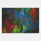 Genesis Blue Abstracte Art Inpakpapier Vel (Voorkant 2)