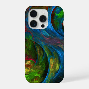 Genesis Blue Abstracte Art iPhone 15 Pro Hoesje