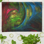 Genesis Blue Abstracte Art Kitchen Towel Theedoek (Gevouwen)