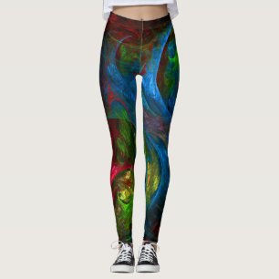Genesis Blue Abstracte Art Leggings