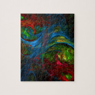 Genesis Blue Abstracte Art Legpuzzel