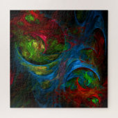 Genesis Blue Abstracte Art Legpuzzel (Horizontaal)