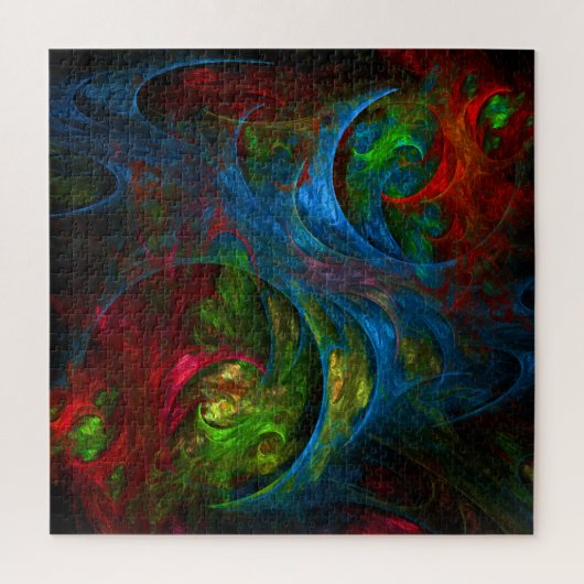Genesis Blue Abstracte Art Legpuzzel (Verticaal)