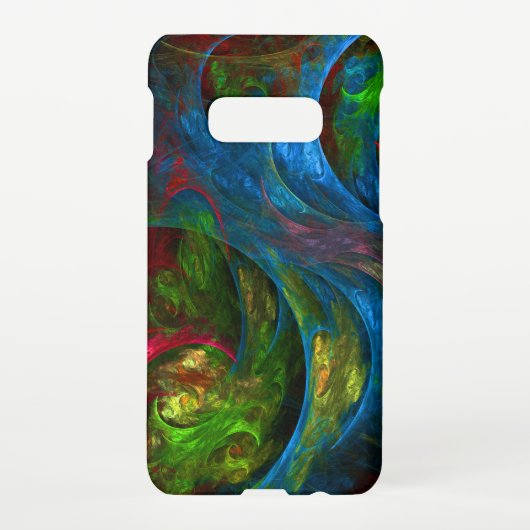 Genesis Blue Abstracte Art Matte Samsung Galaxy Hoesje (Achterkant)