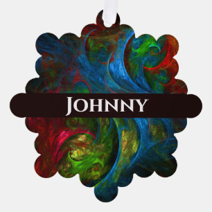 Genesis Blue Abstracte Art Ornament Kaart