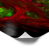 Genesis Blue Abstracte Art Perfect Poster (Hoek)