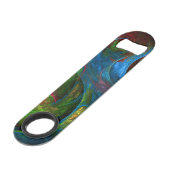 Genesis Blue Abstracte Art Speed Flessenopener (Voorkant Gekanteld)