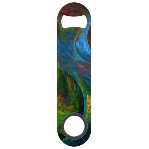 Genesis Blue Abstracte Art Speed Flessenopener