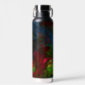 Genesis Blue Abstracte Art Waterfles (Voorkant)