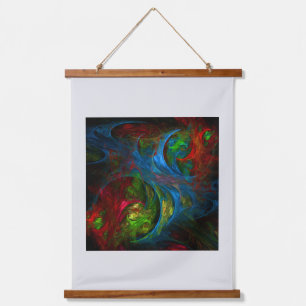 Genesis Blue Abstracte Kunst Hangend Wandkleed