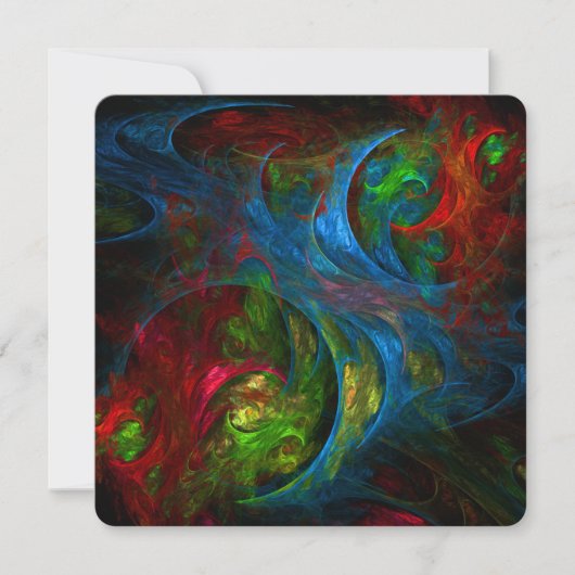 Genesis Blue Abstracte Kunst Kaart (Voorkant)