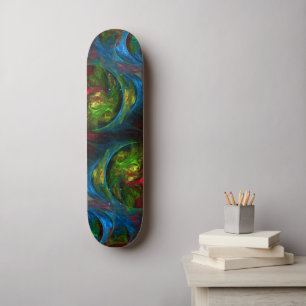 Genesis Blue Abstrait Art Skateboard