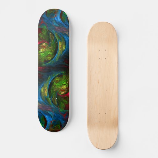 Genesis Blue Abstrait Art Skateboard (Recto)