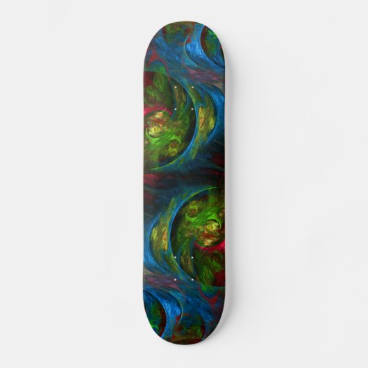 Genesis Blue Abstrait Art Skateboard (Recto)