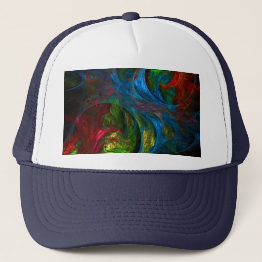 Genesis Blue Casquette d'art Abstrait (Devant)