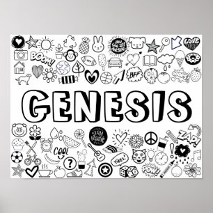 'GENESIS' Color-it-Yourself-contourontwerp Poster