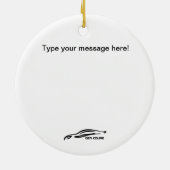 Genesis Coupe Side Shot Black Brusking Keramisch Ornament (Achterkant)