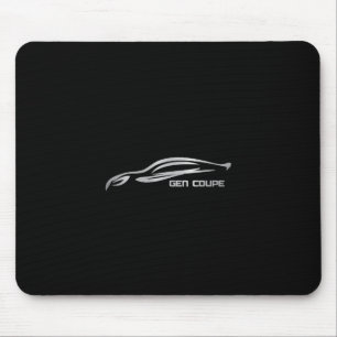 Genesis Coupe Silver Silhouette Logo Muismat