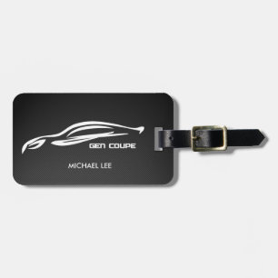 Genesis Coupe White Silhouette Logo Bagagelabel