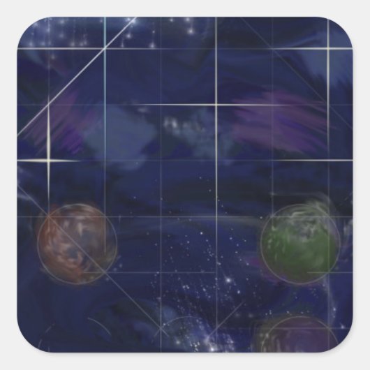 Genesis Dag 4: Stars 2014 Vierkante Sticker (Voorkant)