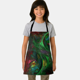 Genesis Green Abstract Art Apron Schort