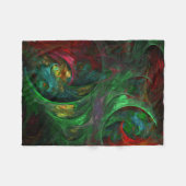 Genesis Green Abstract Art Fleece Deken (Voorkant (Horizontaal))