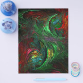 Genesis Green Abstract Art Flyer (Enkel)