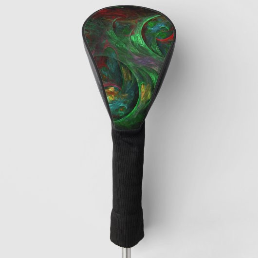 Genesis Green Abstract Art Golfheadcover (Voorkant)