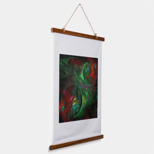 Genesis Green Abstract Art Hangend Wandkleed (Gebogen)
