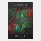 Genesis Green Abstract Art Kitchen Towel Theedoek (Verticaal)