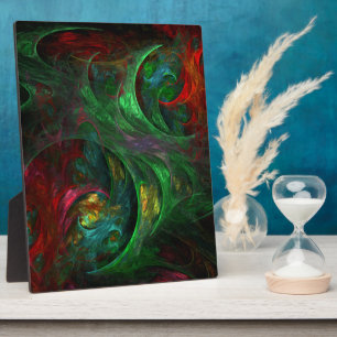 Genesis Green Abstract Art Plaque Fotoplaat