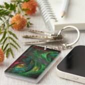 Genesis Green Abstract Art Sleutelhanger (Voorkant Rechts)