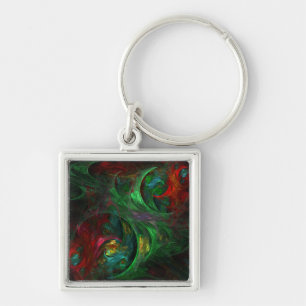 Genesis Green Abstract Art Small Sleutelhanger