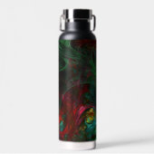 Genesis Green Abstract Art Waterfles (Voorkant)