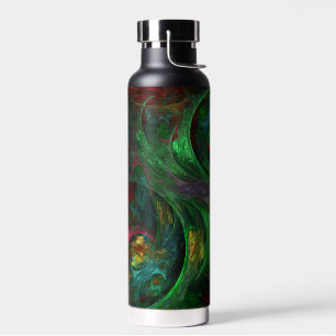 Genesis Green Abstract Art Waterfles