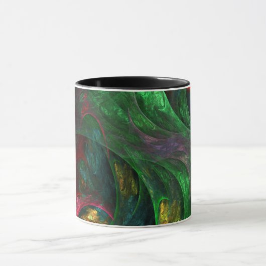 Genesis Green Abstrait Coffee Mug (Centre)
