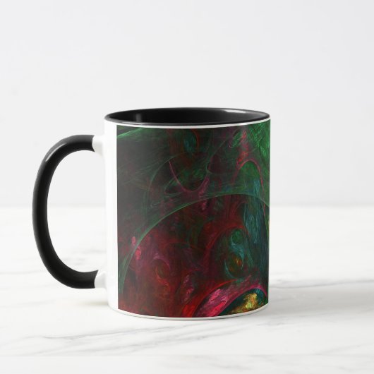 Genesis Green Abstrait Coffee Mug (Gauche)