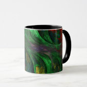 Genesis Green Abstrait Coffee Mug (Devant droit)