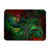 Genesis Green Art Abstrait Magnet Premium (Horizontal)