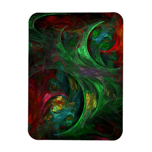 Genesis Green Art Abstrait Magnet Premium (Vertical)