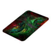Genesis Green Art Abstrait Magnet Premium (Côté Gauche)