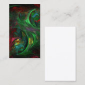 Genesis Green Carte de visite d'art Abstrait (Devant / Derrière)