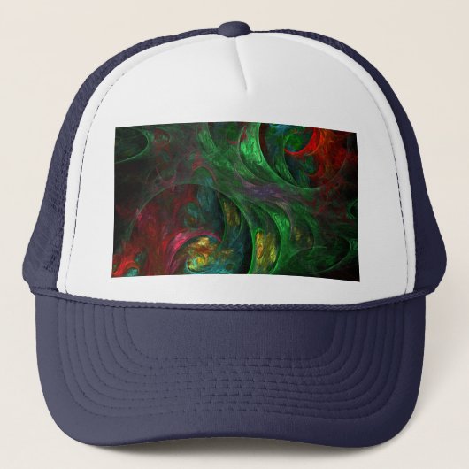Genesis Green Casquette d'art Abstrait (Devant)