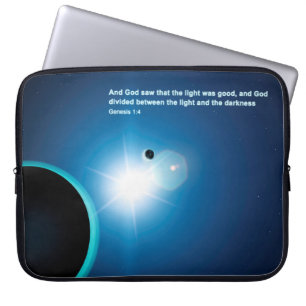 Genesis - licht en donkerheid laptop sleeve