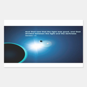 Genesis - licht en donkerheid rechthoekige sticker