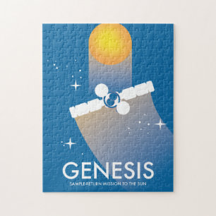 Genesis-monsterterugzendingsmissie ruimte kunst. legpuzzel