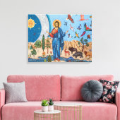 Genesis mosaic Premium - omgepakt canvas (glanzend (Insitu (Woonkamer))