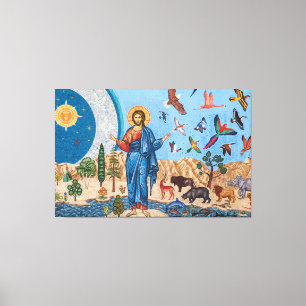 Genesis mosaic Premium - omgepakt canvas (glanzend Afdruk