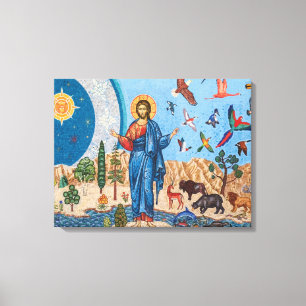 Genesis mosaic Premium - omgepakt canvas (glanzend Afdruk