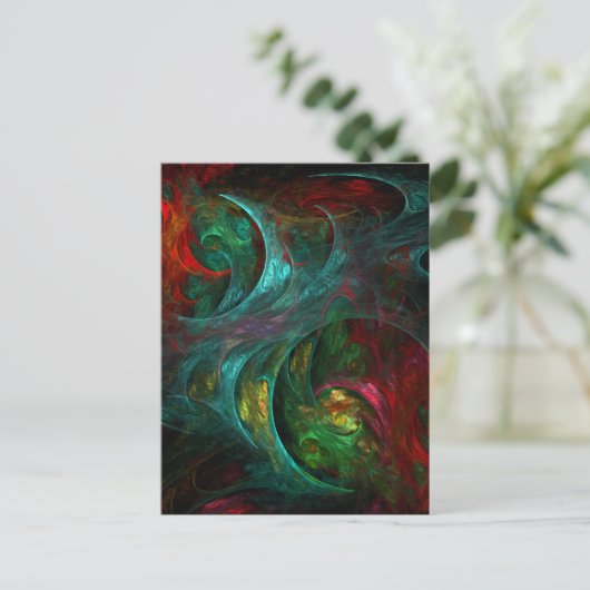 Genesis Nova Abstract Art Briefkaart (Staand voorkant)